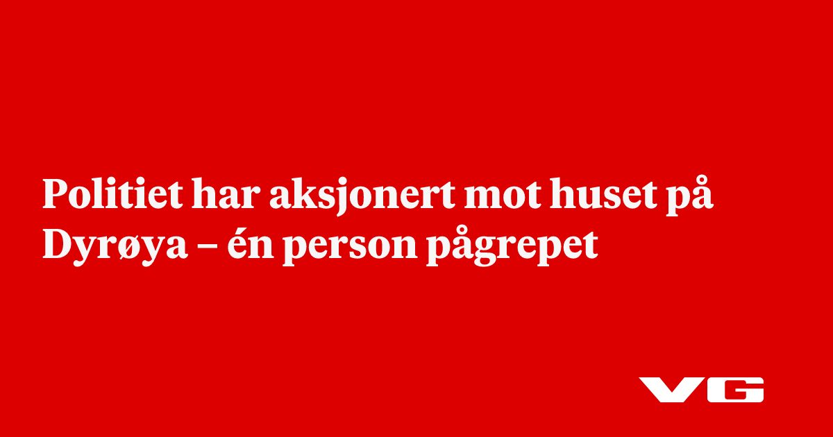Politiet har aksjonert mot huset på Dyrøya – én person pågrepet