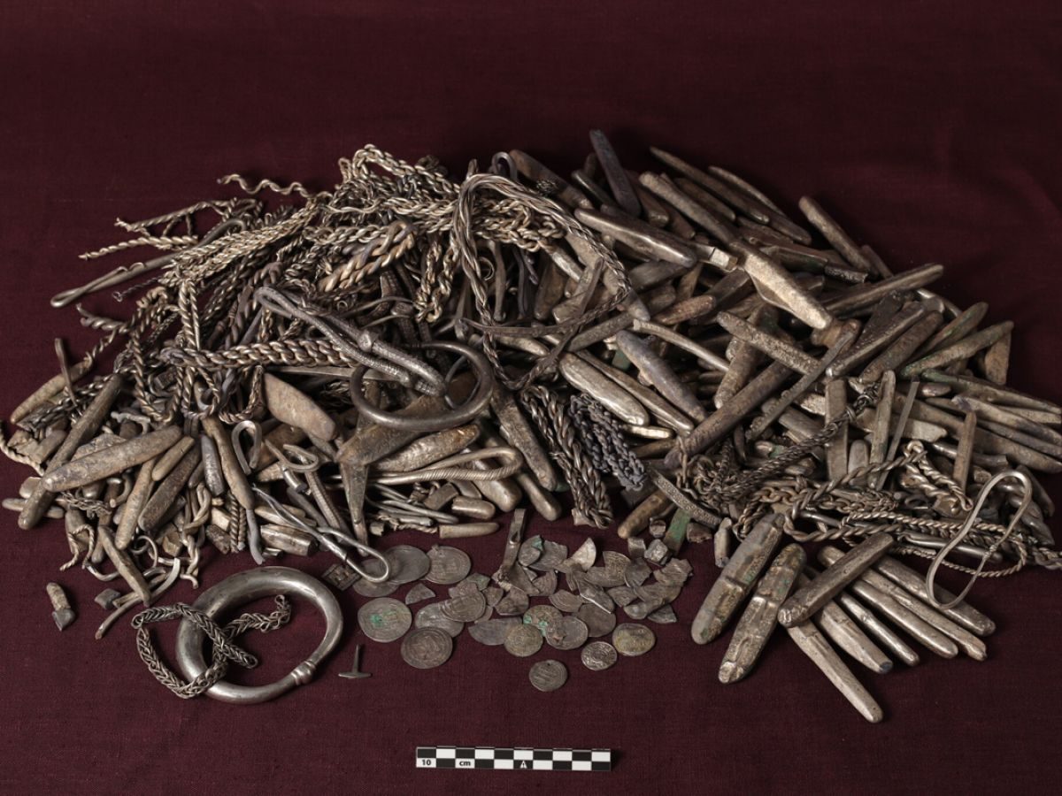 Découverte au fond d’un jardin danois du plus grand trésor viking en argent