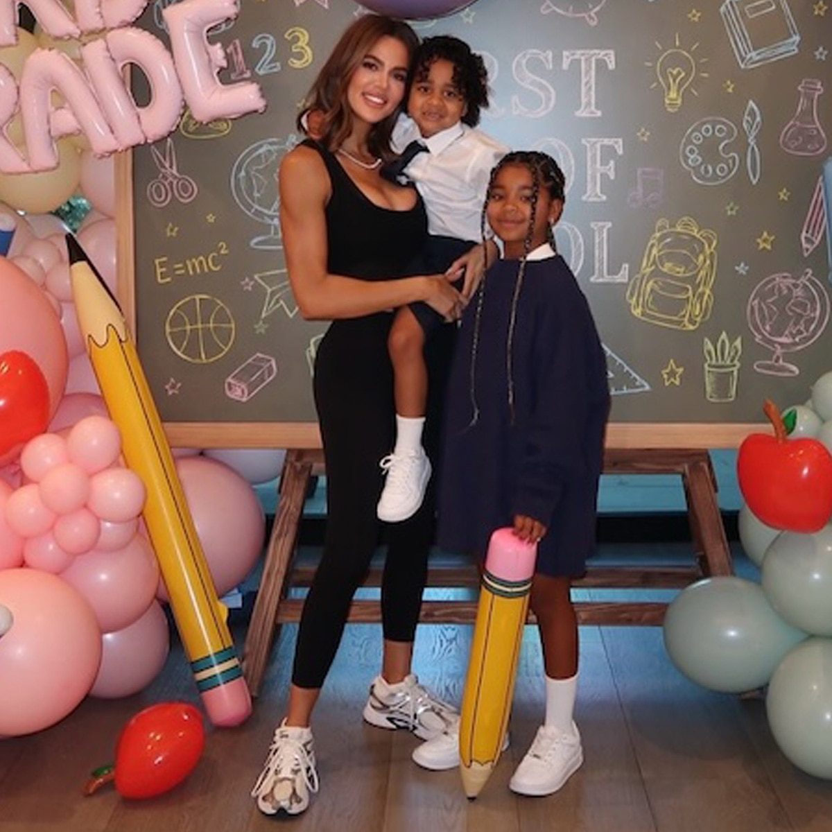 Khloe Kardashian Shares Sweet Look at Kids' First Day of School