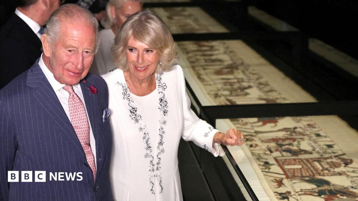 King hails 'unprecedented' Bayeux Tapestry exhibition in London