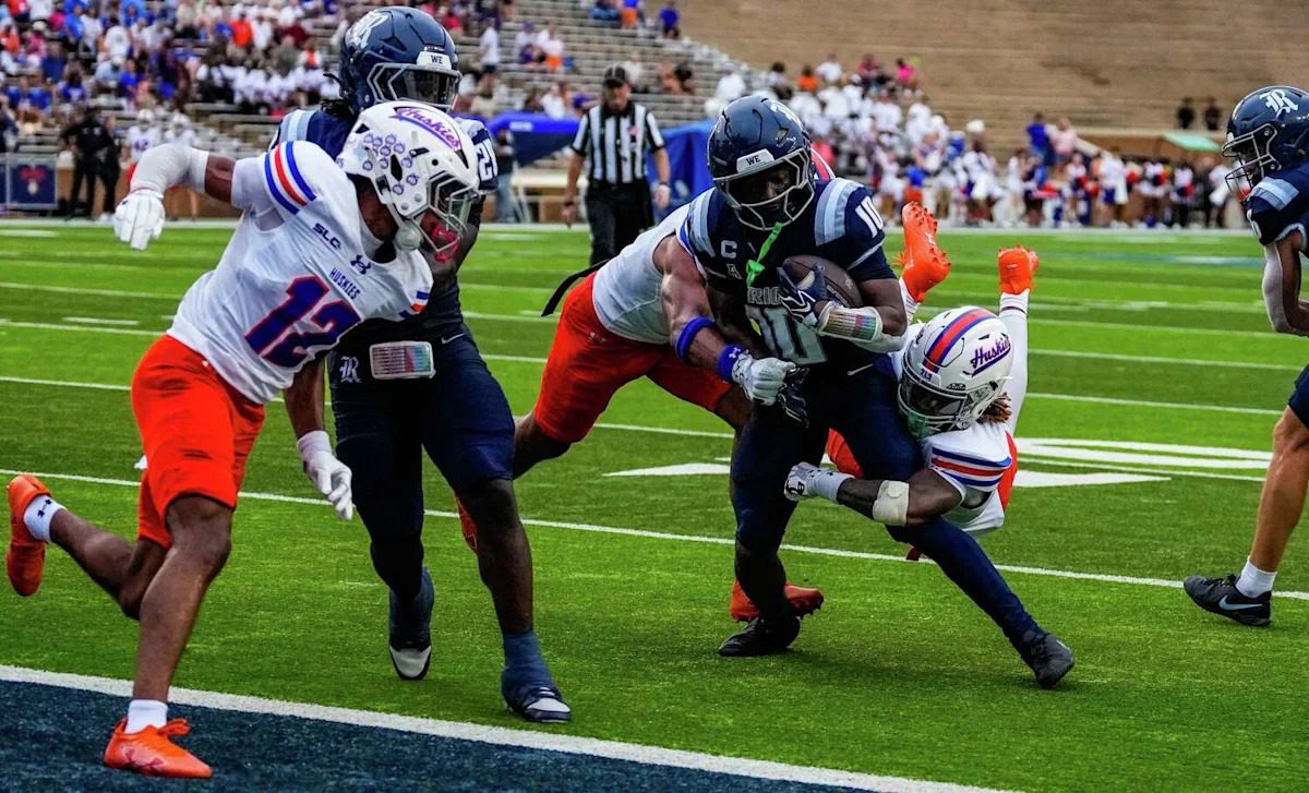 Rice's ground assault too much as Owls roll past Houston Christian to start season