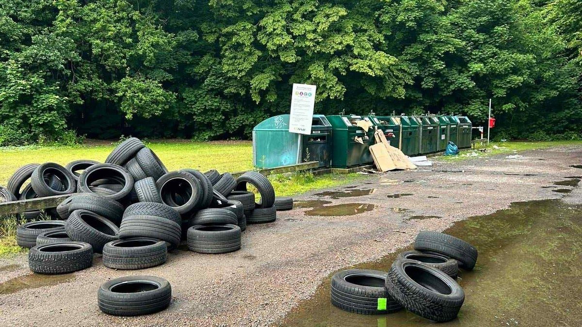 Här dumpades 74 bildäck – nu ska kameror stoppa syndarna