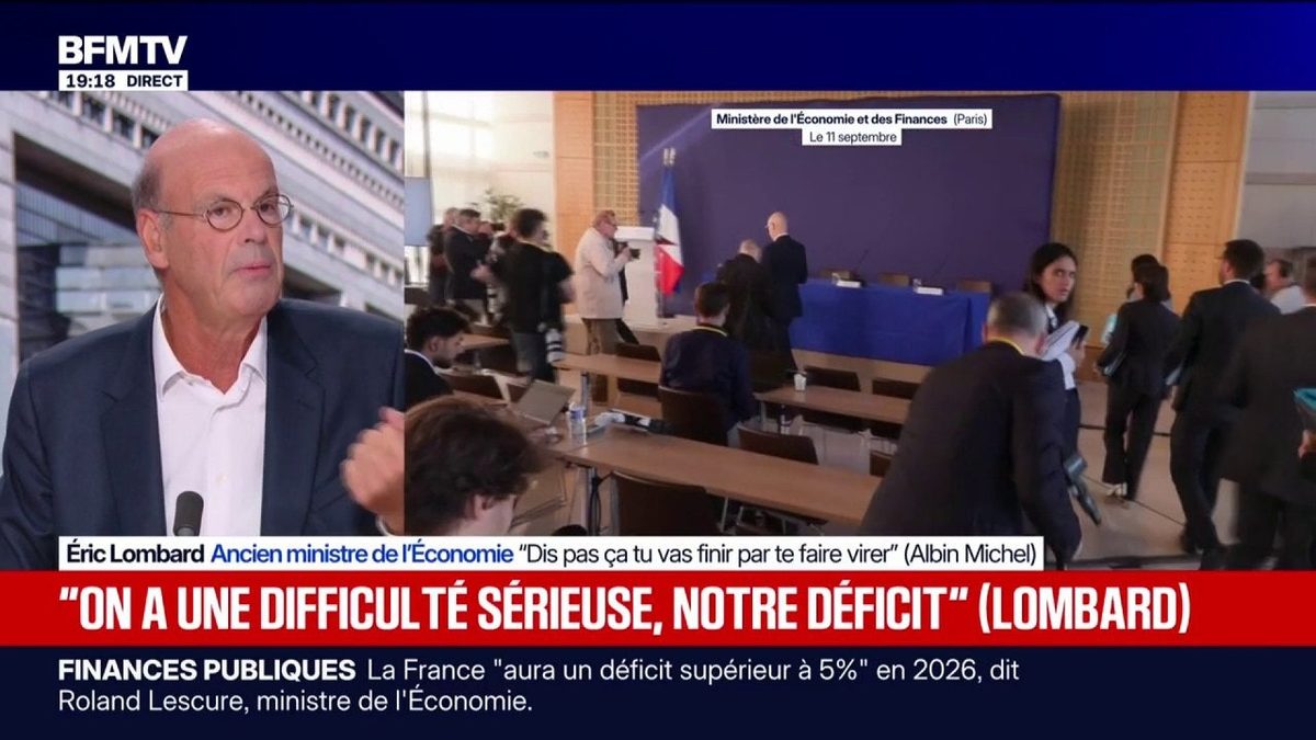 Budget: "On a une difficulté sérieuse qui est celle de notre déficit", explique Éric Lombard, ancien ministre de l'Écon…