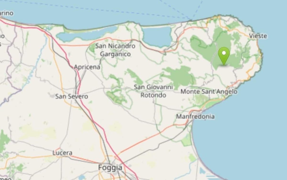 Terremoto nel Foggiano, scossa di magnitudo 2.6 nell'area garganica