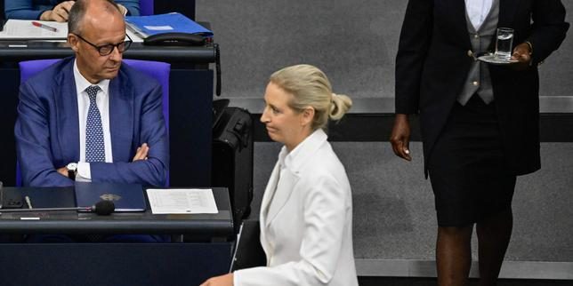 La leader d’extrême droite Alice Weidel face au chancelier Friedrich Merz : « Le Monde » décrypte deux discours antagon…
