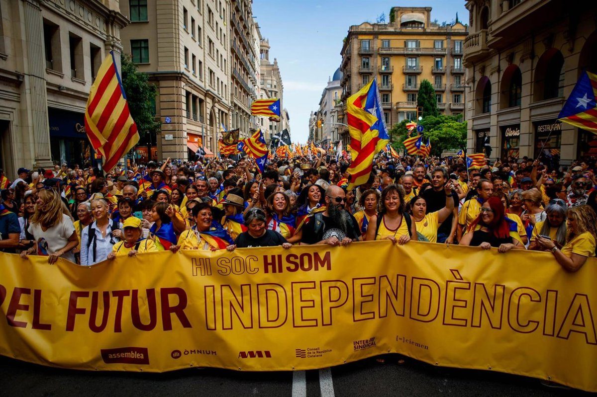 Unas 45.000 personas acuden a la manifestación independentista de Barcelona, según la Guardia Urbana
