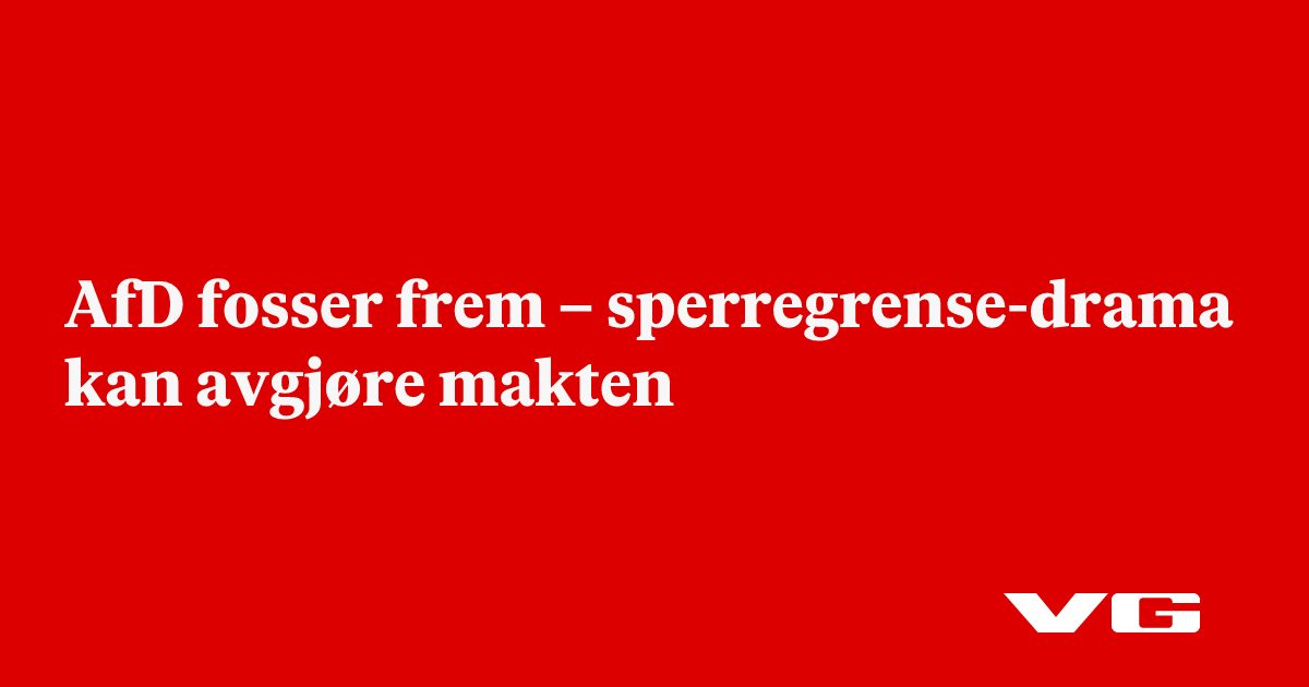 Valgdagsmåling: Ytre høyre-partiet AfD med 44 prosent