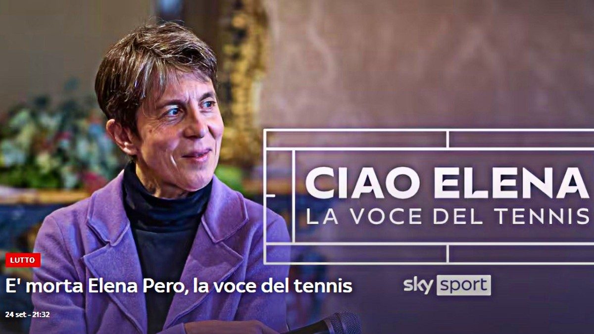 Morta Elena Pero, la voce del tennis italiano: aveva 60 anni