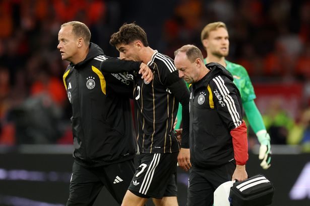 Arsenal handed Kai Havertz injury blow as forward limps out of Germany match