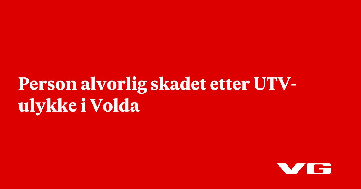 Person alvorlig skadet etter UTV-ulykke i Volda
