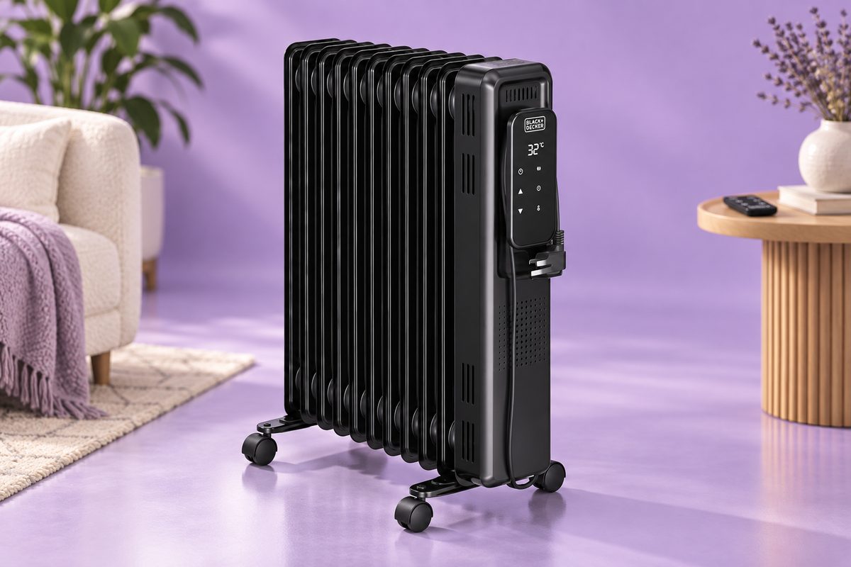 Radiatore BLACK+DECKER 2500W a 113€, minimo storico per scaldare in silenzio