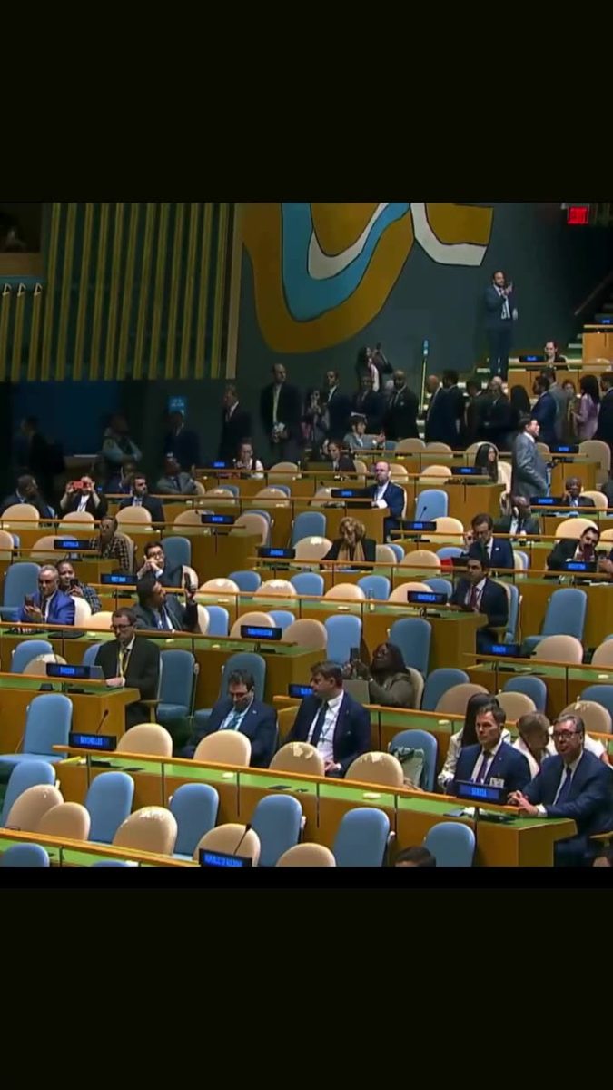 Nearly half of the UN General Assembly walked out as Netanyahu took the stage in New York.
