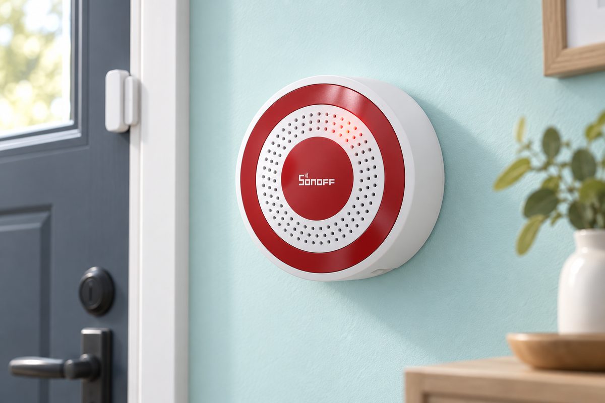 Sirena Zigbee SONOFF a 25.53€, 105 dB quando un sensore rileva un problema