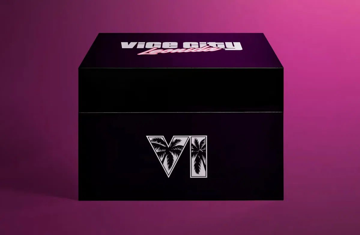 Extra dure box van GTA 6 mist de game, maar heeft wel een paarse krokodil