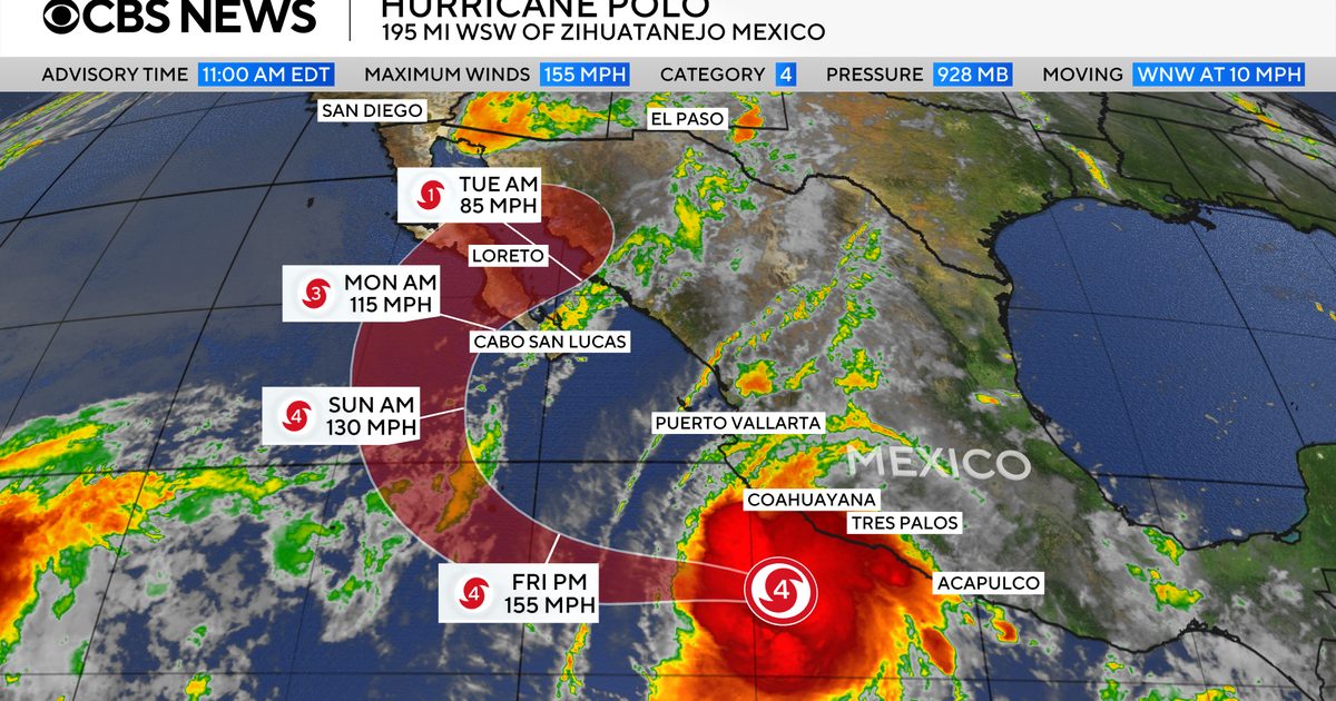 Hurricane Polo grows into Category 5 storm off Mexico