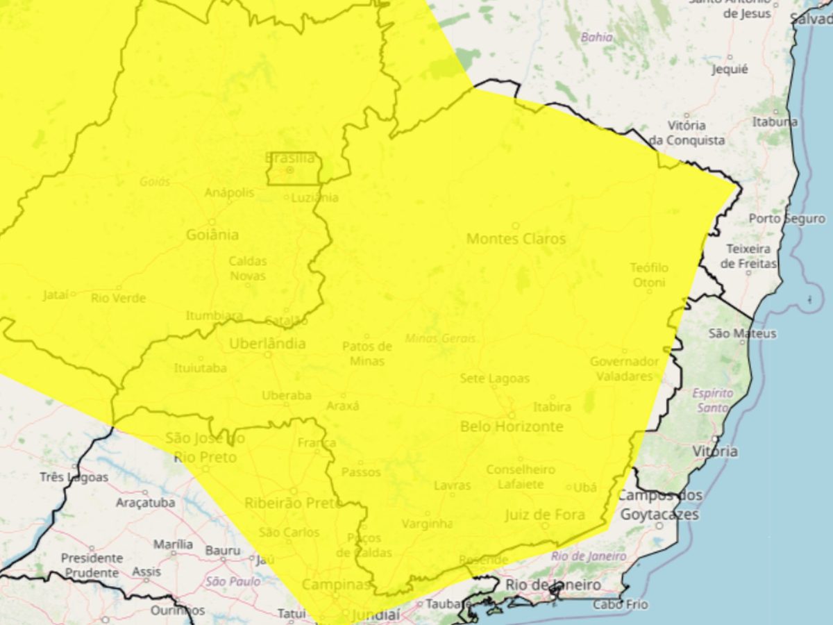 INMET emite alerta de 'tempestade' para 129 cidades do Norte, Centro e Noroeste de MG