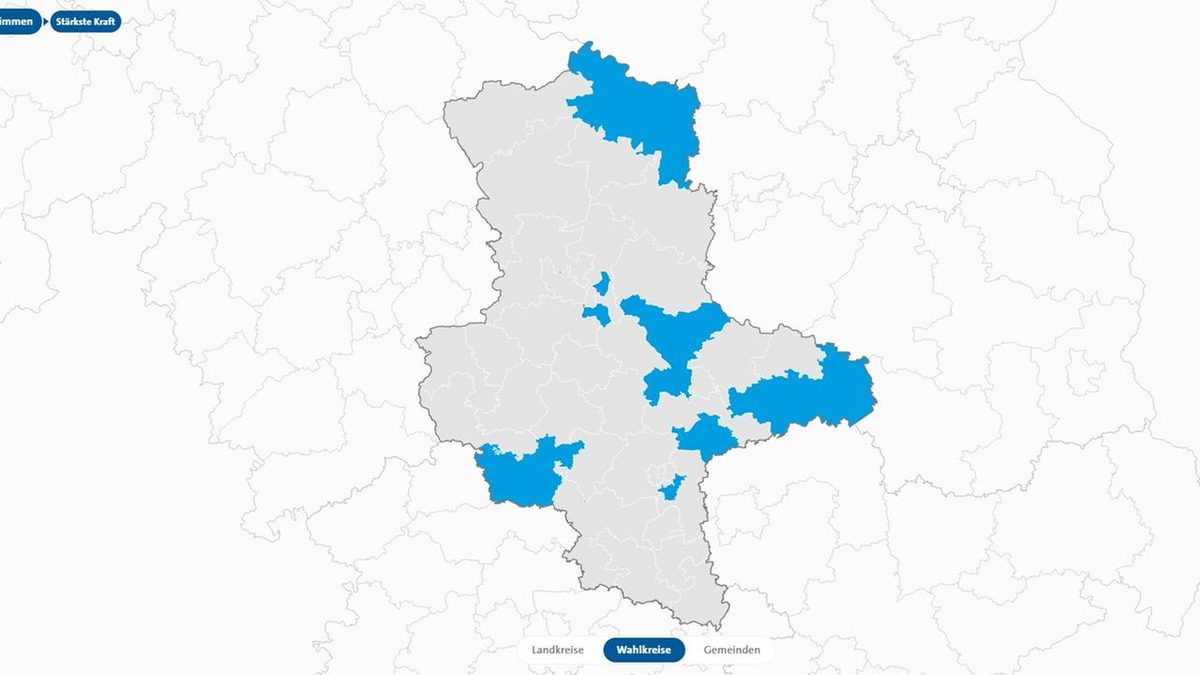 Wahlkarte zur Landtagswahl in Sachsen-Anhalt 2026