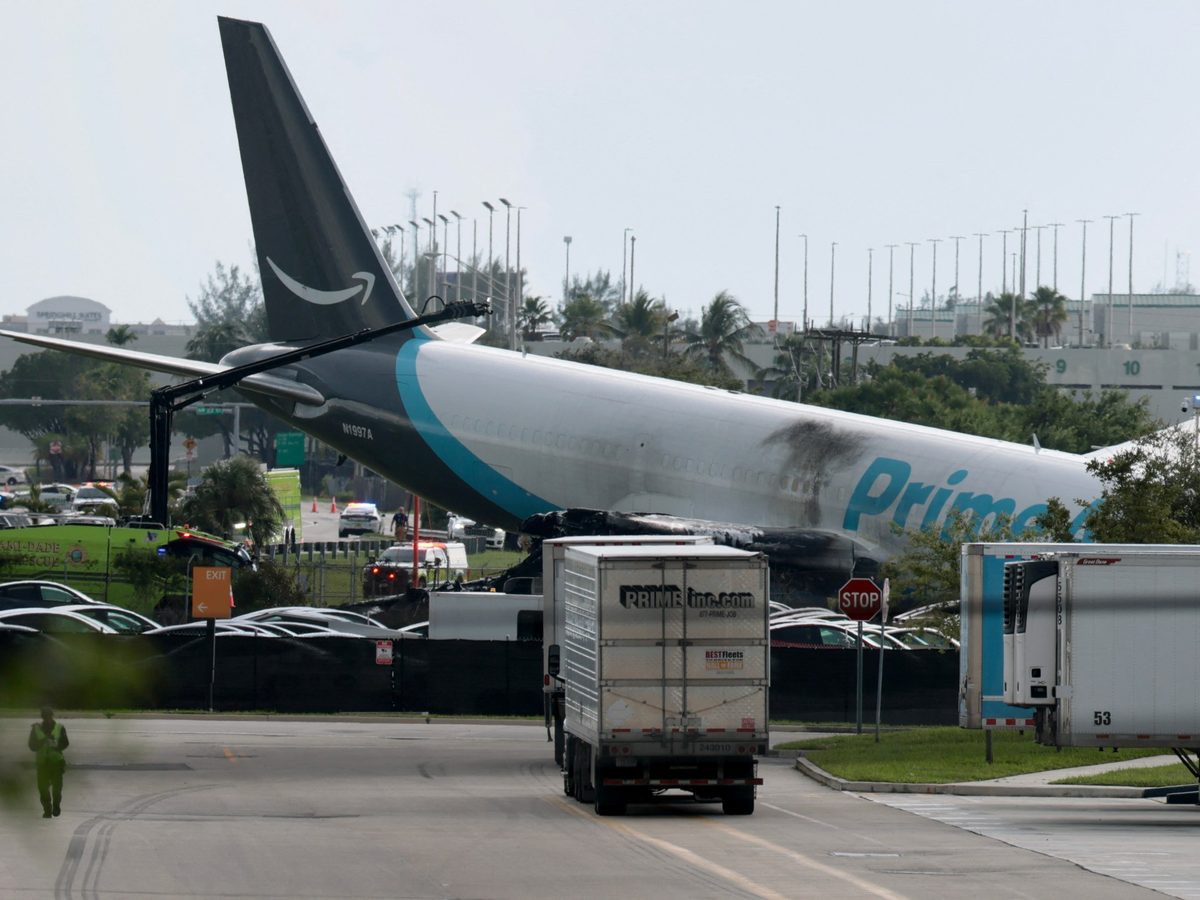 Amazon cargo plane crashes in US while landing at Miami airport