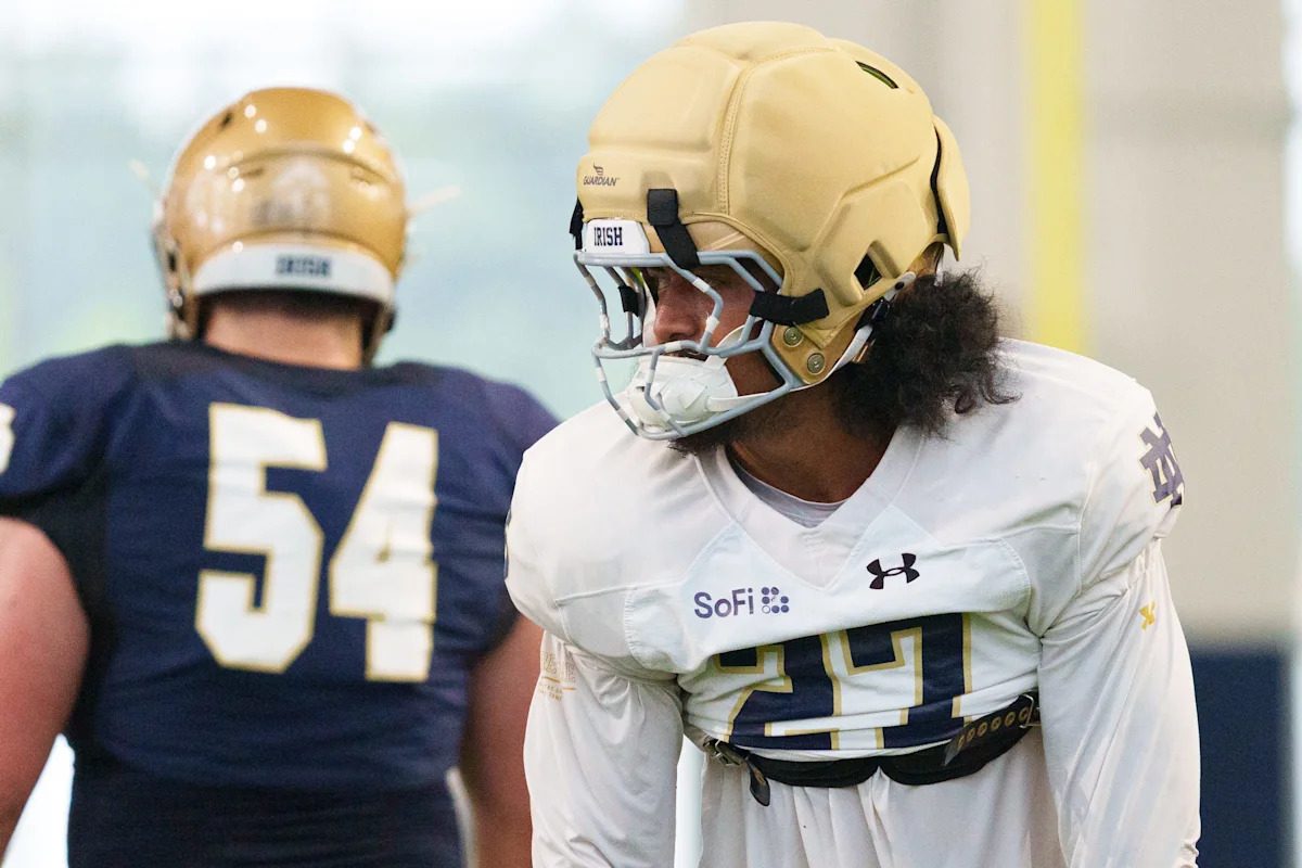 Notre Dame football pregame injury update on Kyngstonn Viliamu-Asa