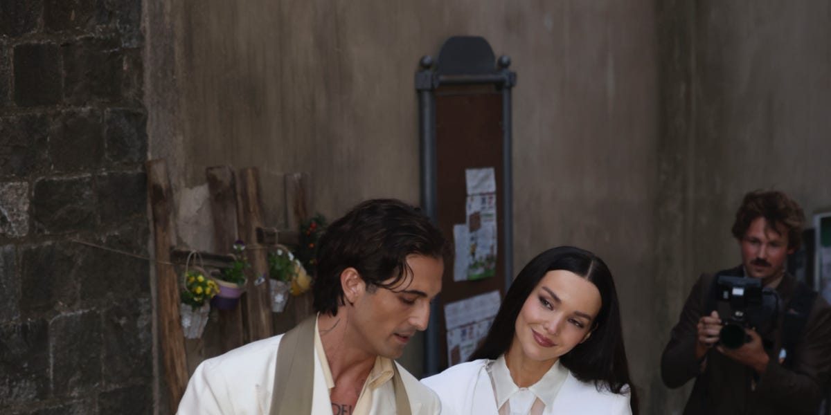 Dove Cameron Wore a Suit and Tie to Marry Måneskin Frontman Damiano David