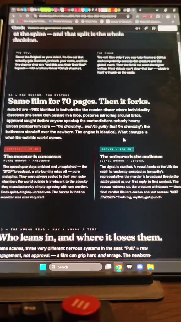 Day 16 of going from a Nobody to winning an Oscar We completed the Akrasia script -scifi edition yesterday. Identical t…