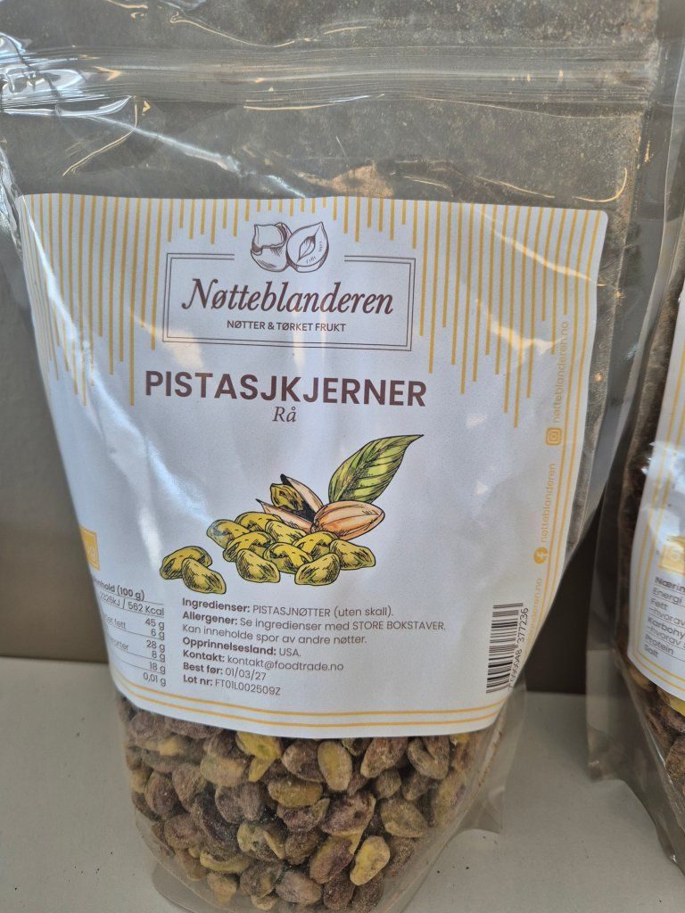 Pistasjkjerner tilbakekalles etter funn av muggsoppgift