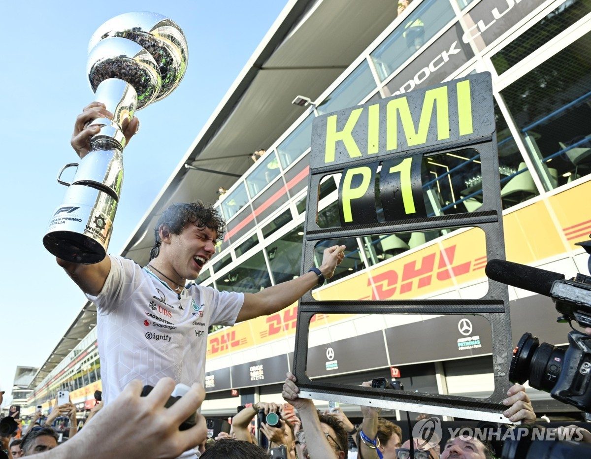 19번 그리드→역전 우승…F1 안토넬리, 이탈리아 GP '대역전극'