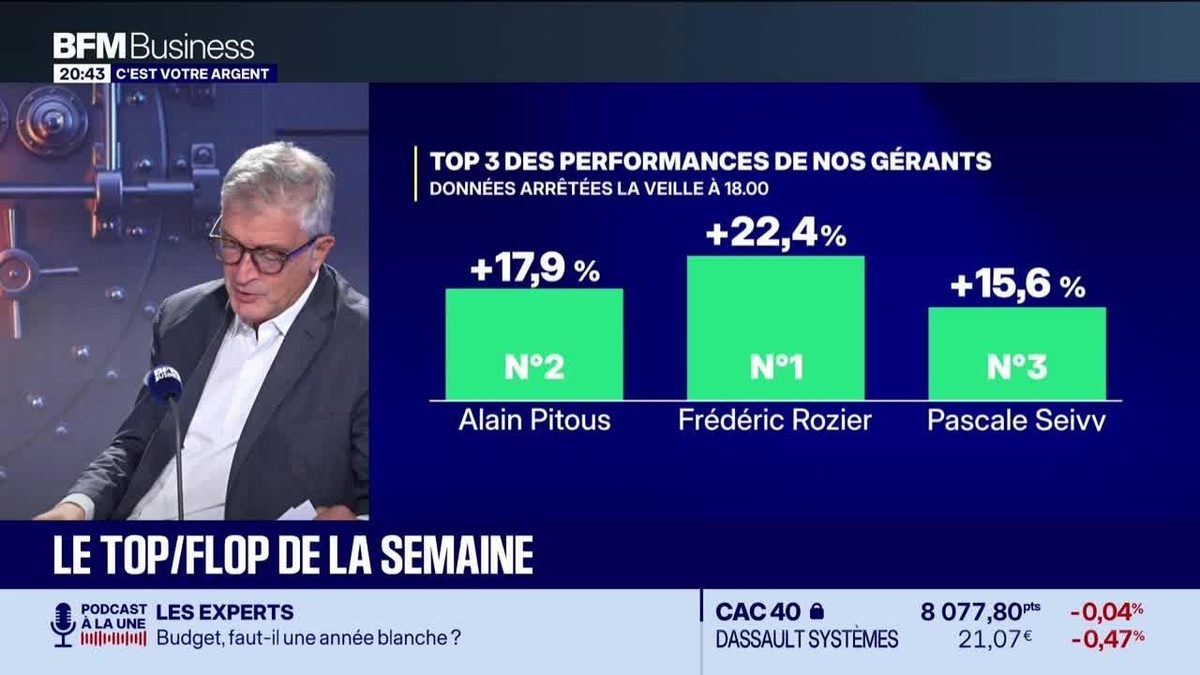 Le top 3 des gérants : Frédéric Rozier, Alain Pitous, et Pascale Seivy - 25/09