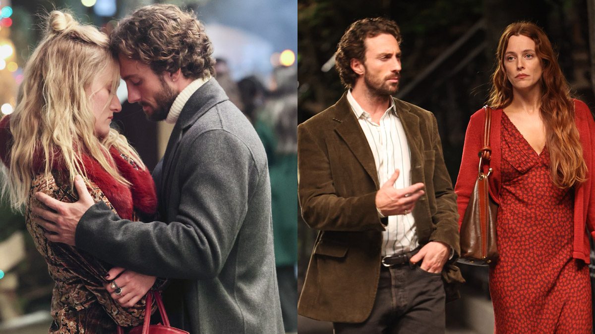 Aaron Taylor-Johnson Films Intimate Scenes with Sarah Pidgeon & Riley Keough for ‘Enigma Variations’ Series