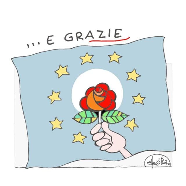 Una rosa per Emma: la vignetta di Ellekappa