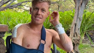 Hawaii: Sturmböe fegt Ironman Caspar Stornes beim Training vom Rad