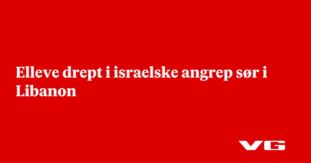 Elleve drept i israelske angrep sør i Libanon
