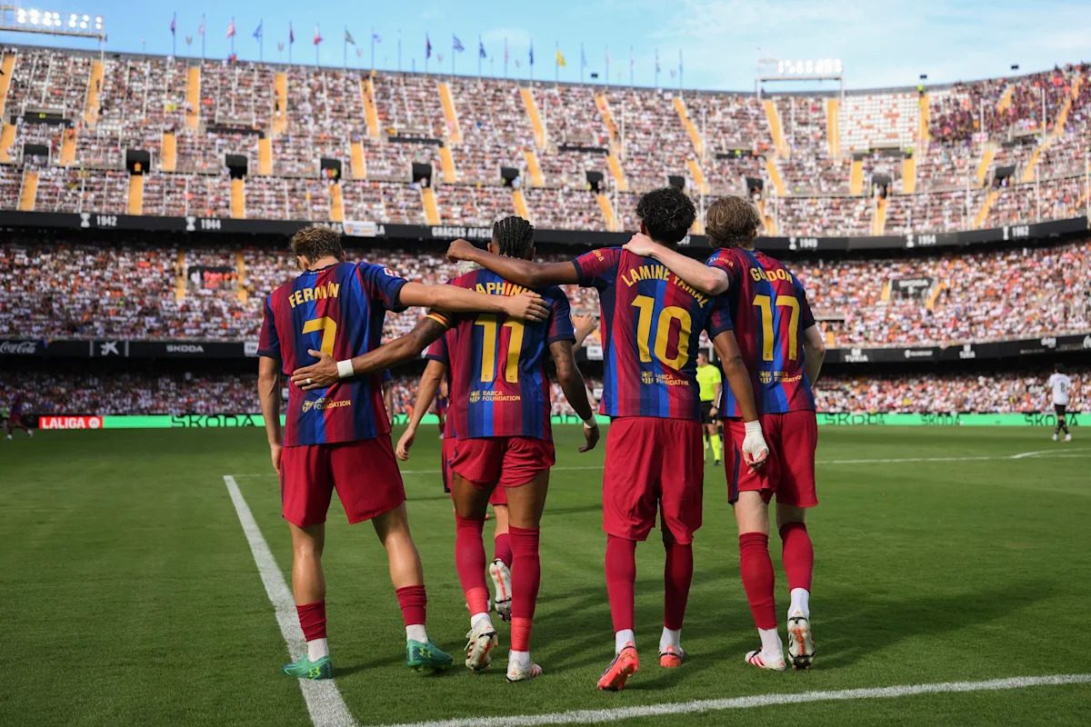 Barcelona make history after scoring 17 goals in first four La Liga games – but there is a warning
