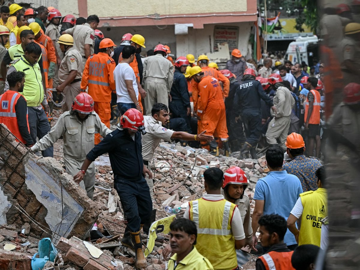 India teams search for survivors after Delhi building collapse kills six