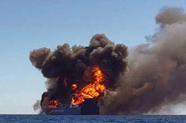 Blue Star ferry erupts into huge fireball off Mykonos as 29 people rescued