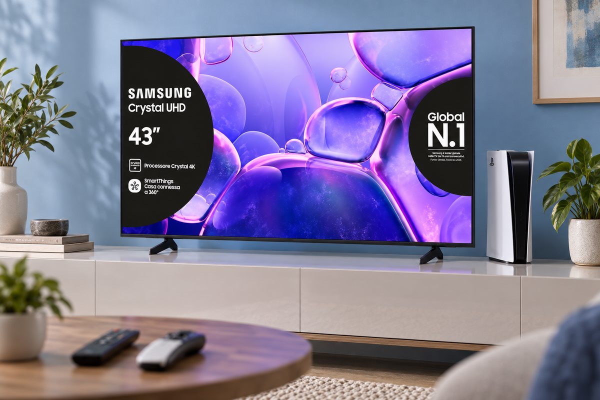 Samsung Crystal UHD 4K da 429€ a 299€, un affare per film e gaming