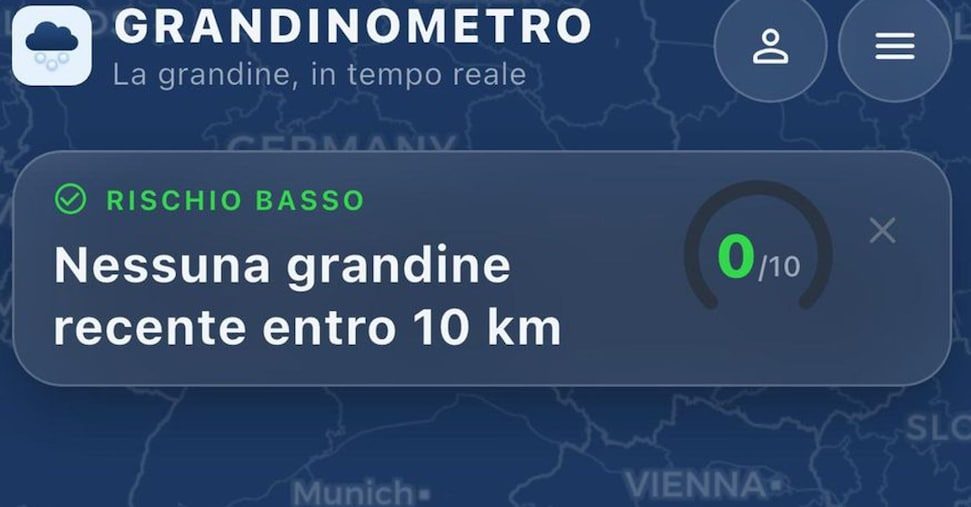 Grandinometro, la nuova applicazione per ripararsi dal maltempo
