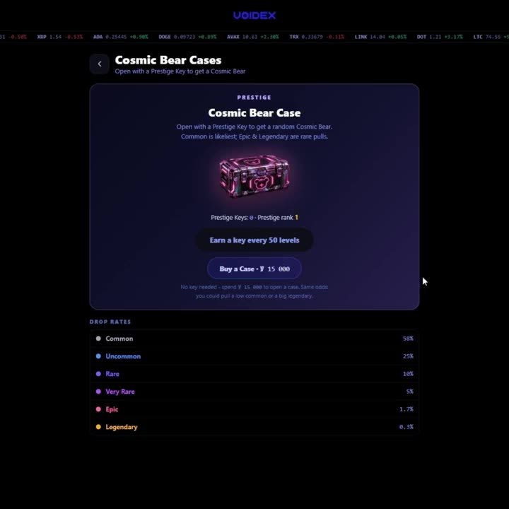1ST COSMIC BEAR CASE opening on VOIDEX