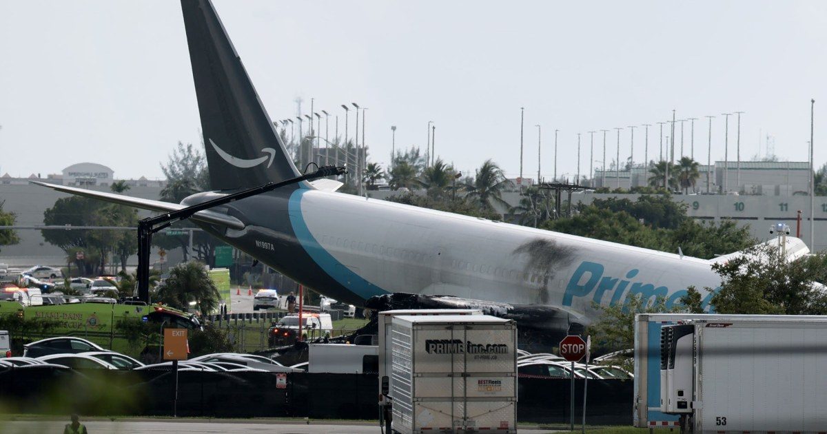Amazon Cargo Plane Overruns Runway in Miami, Killing at Least 5