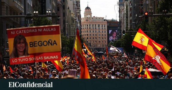 Miles de personas recorren las calles de Madrid en su cruzada por Ceuta, con Vox pisando el acelerador y el PP marcando…