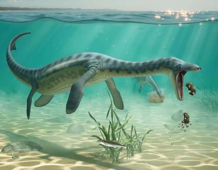 Brakende zeemonsters: plesiosauriërs zwommen naar de kust om over te geven