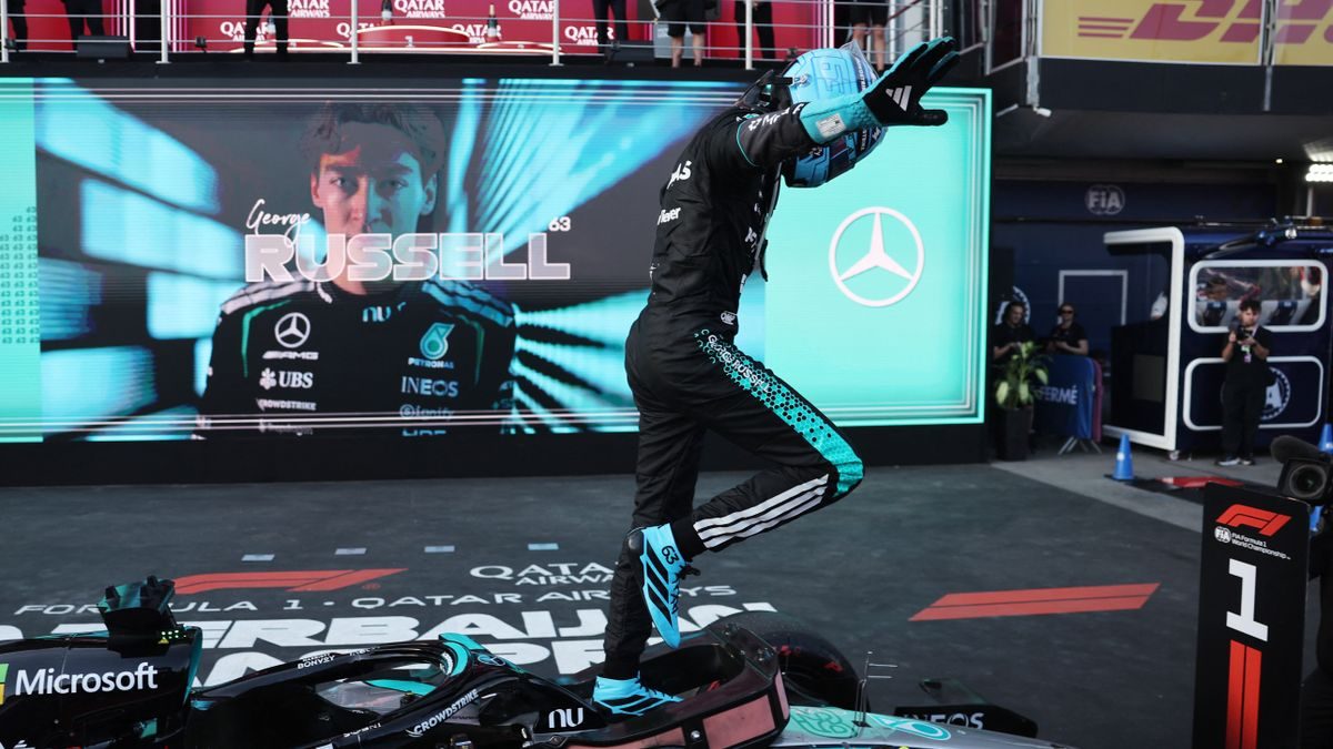 Formel 1 in Baku: George Russell zittert sich vor Max Verstappen zum Sieg
