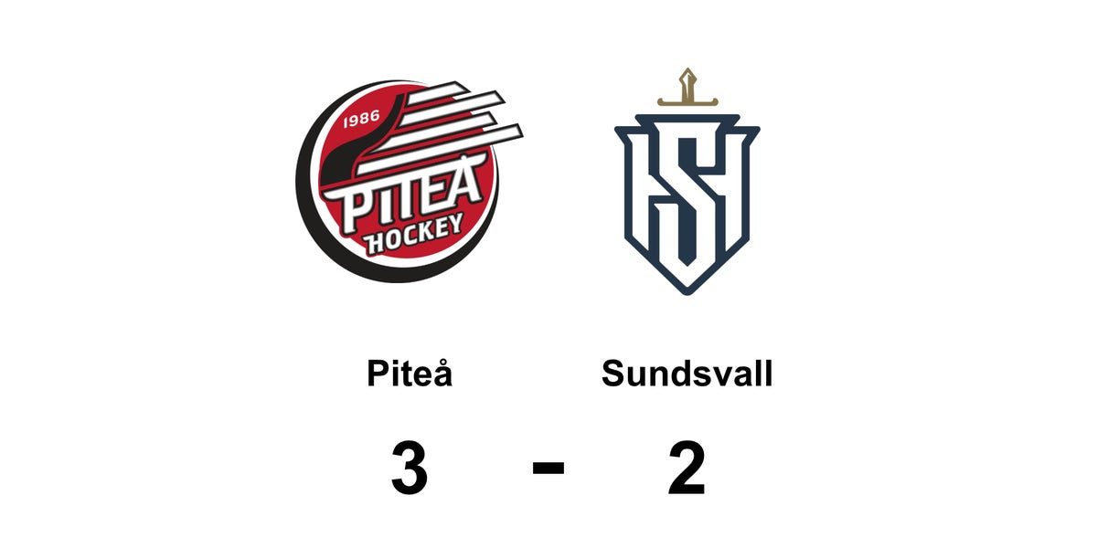 Seger med 3-2 för Piteå mot Sundsvall
