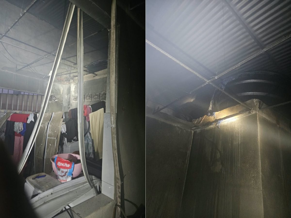 Incêndio atinge apartamento e quebra janela no segundo andar de prédio em Governador Valadares