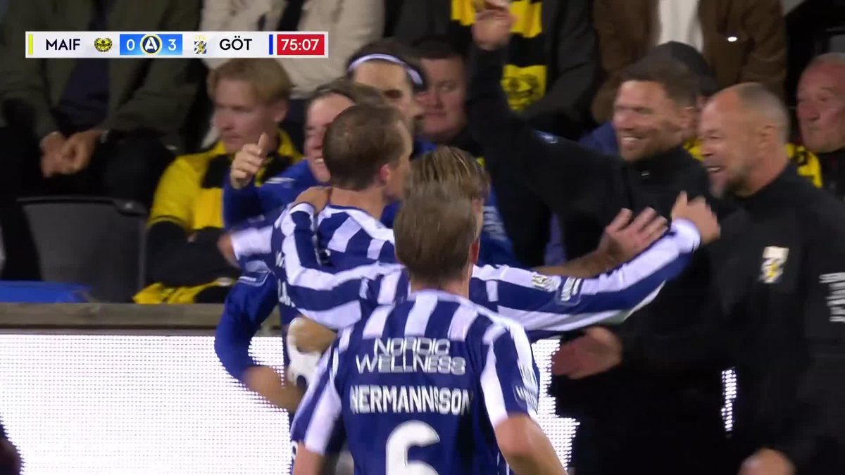Sam Larsson med mål mot Mjällby