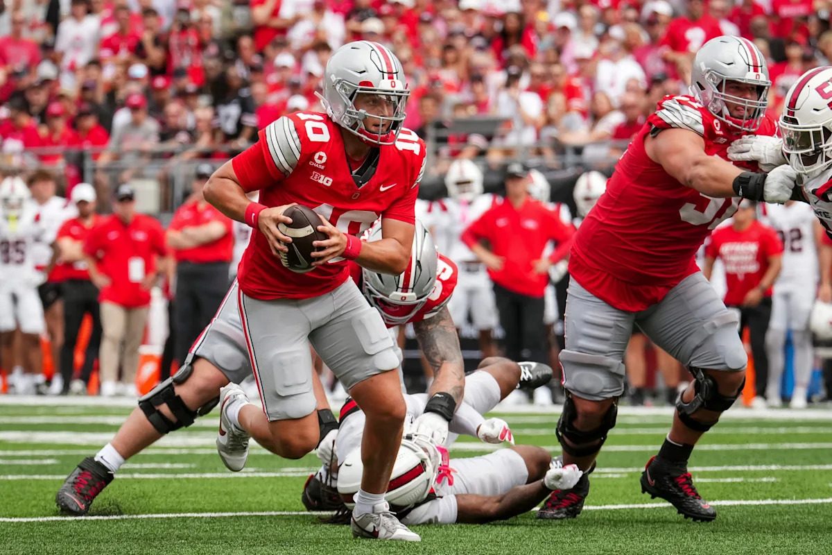 Ohio State updated remaining game-by-game ESPN predictions after Wek 1