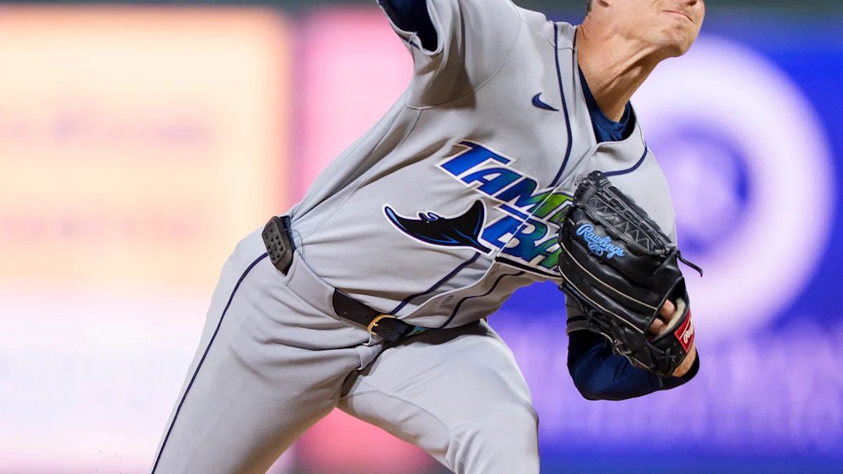 Tampa Bay starter Griffin Jax leaves after taking line drive off lower back