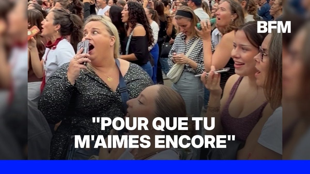 Les fans de Céline Dion présents en nombre pour un karaoké géant organisé à Paris