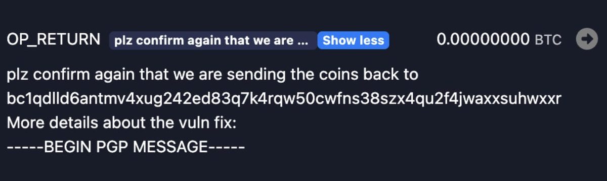 Hackers Drain $320 Million From Bitcoin’s Liquid Network, Keep $47 Million for Themselves in ‘White Hat’ Operation