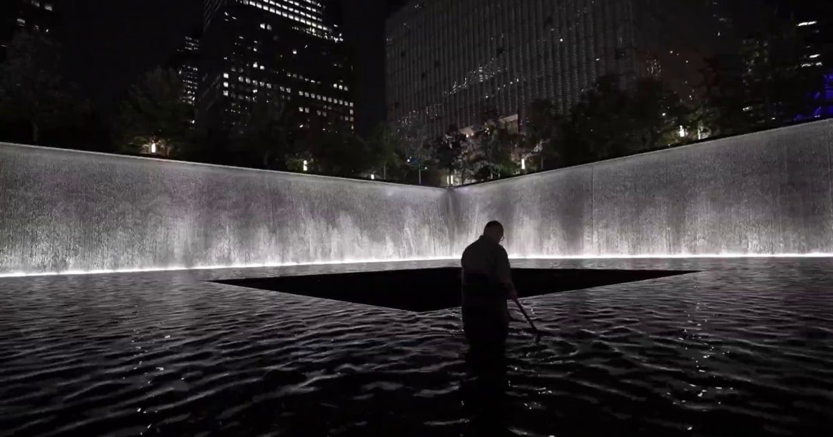 Rare look at how the 9/11 reflecting pools are maintained